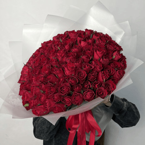 Букет из 101 Кенийской красной розы