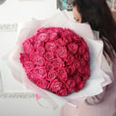 Букет «55 розовых роз»