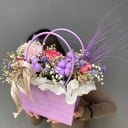 Композиция «Креативный взгляд» из гипсофил и гвоздик