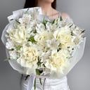 Букет «Французская роза и альстромерия..»