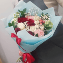 Букет "Гляссе" из роз и экзотических цветов