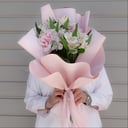 Букет из роз и альстромерий Розовый Бриз