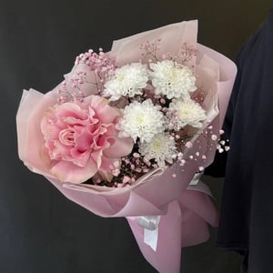 Нежный Букет-комплимент из хризантем