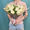 Букет из белых роз Аваланж