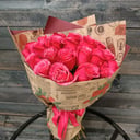 Букет «25 розовых роз Эквадор»