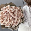 Букет «Стильная пудровая роза Мента»