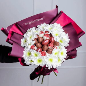 Клубничный букет "Красная страсть"