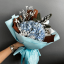 Букет «зимний комплимент» из гортензий