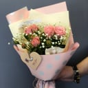 Букет «Baby» из роз и гипсофил