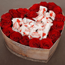 Композиция в форме сердца «Моей половинке» из роз