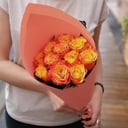 Монобукет из 11 оранжевых роз
