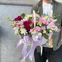 Корзина Полевых Цветов из хризантем и гвоздик