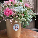 Коробка с цветами «Нежность» из гипсофил и роз