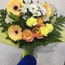 Букет «Летний прованс» из роз и хризантем