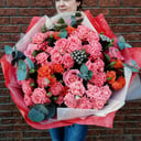 Букет «Клубничное настроение» из роз