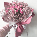 Букет «Мечта» из роз и гипсофил