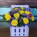 Композиция «Джульетт» из роз и эустом