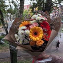 Букет «Ангельский полёт» из гербер и роз