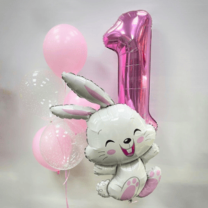 Набор шаров с гелием 617 - Годик с зайце