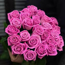 Букет из 25 розовых роз 60см