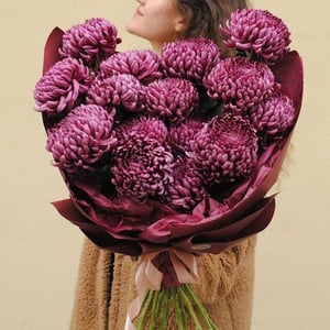 Букет хризантем бигуди