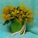 Шляпная коробка с цветами «Ми-мимоза»