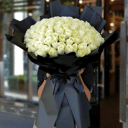 Букет-гигант из белых роз