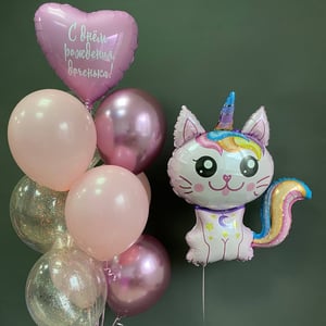 Набор шаров 186 - с днем рождения котик