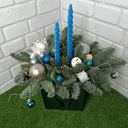 Коробка с цветами «Композиция из нобилиса»