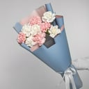 Букет «Диантус розовый и белый 9шт» из гвоздик