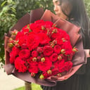 Букет «Огненная страсть» из роз