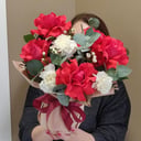 Французские розы в коробке с оазисом