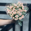 Букет «Желание» из роз и гипсофил