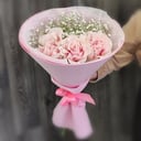 Букет 3 розы с гипсофилой