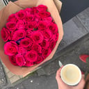 Букет «31 розовая роза 60 см»