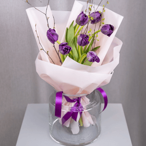 Букет из тюльпанов "Сумерки Прованса"