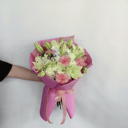 Цветы букет лилия диантус эустома