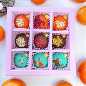 Шоколадные елочные шары 9 шт