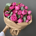 Букет «Моно пионовидных роз в крафте»