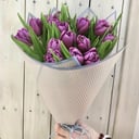 Букет сиреневых Пионовидных Тюльпанов