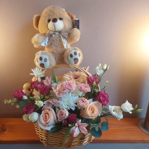 Подарочный набор «Вдохновение» из роз и эустом