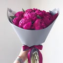 Букет «9 ярко-розовых пионов»