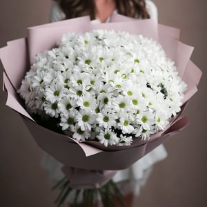 Букет "Белая ромашка" из хризантем