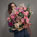 Букет «Эйфория» из роз и хризантем