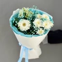 Букет "Азбука" (1.1) из хризантем и альстромерий