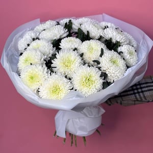 Букет «21 одноголовая хризантема»