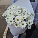 Букет «Стильный - белый» из хризантем