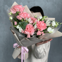 Букет «Нежный поцелуй» из эустом и роз