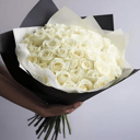 Букет «Роза белая "Аваланш" 25 шт в упаковке»