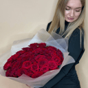 Букет «51 красная роза в упаковке»